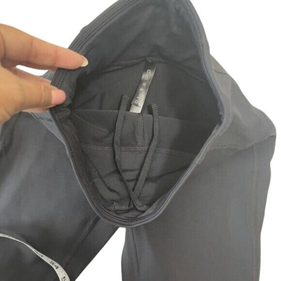 CORE IO Women Crop Leggings black SZ XS Mesh Details-back Pocket- Activewear - Picture 4 of 12